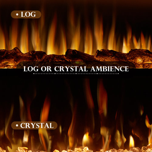 Symple Stuff Paynesville Recessed & Wall Mounted Electric Fireplace